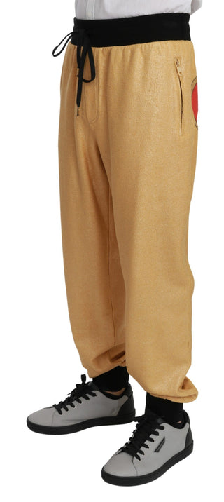 Elegant Gold Motif Sweatpants - Luxury for You