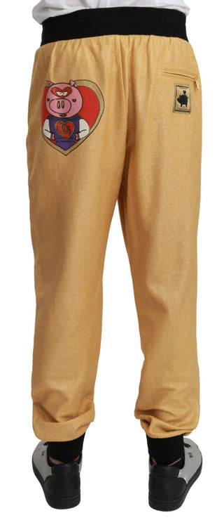 Elegant Gold Motif Sweatpants - Luxury for You