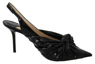 Elegant Black Leather Pointed Toe Pumps - Luxury for You