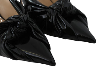 Elegant Black Leather Pointed Toe Pumps - Luxury for You