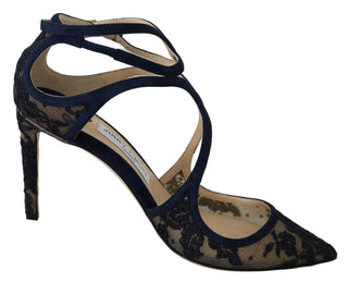 Navy Lancer Leather Pumps Elegance Unleashed - Luxury for You