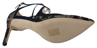 Navy Lancer Leather Pumps Elegance Unleashed - Luxury for You