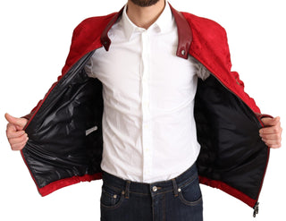 Red And Gold Bomber Designer Jacket - Luxury for You