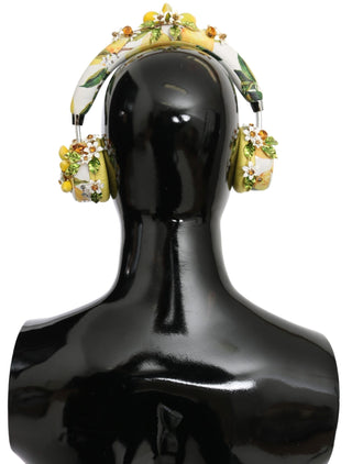 Glamorous Gold-embellished Leather Headphones