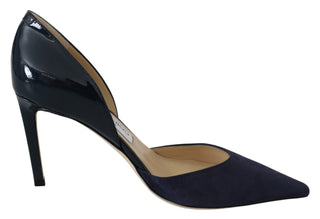 Elegant Navy Suede Pointed Toe Pumps - Luxury for You