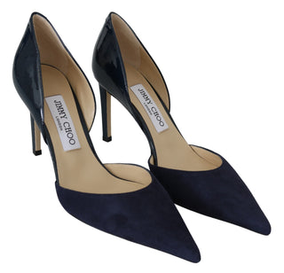 Elegant Navy Suede Pointed Toe Pumps - Luxury for You