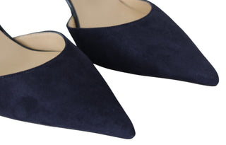 Elegant Navy Suede Pointed Toe Pumps - Luxury for You