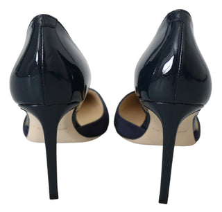 Elegant Navy Suede Pointed Toe Pumps - Luxury for You