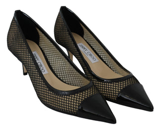 Chic Patent Mesh Pointed Pumps - Luxury for You