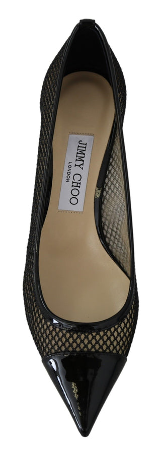 Chic Patent Mesh Pointed Pumps - Luxury for You