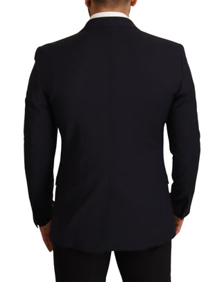 Elegant Dark Blue Wool Blend Martini Suit - Luxury for You