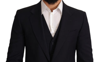 Elegant Dark Blue Wool Blend Martini Suit - Luxury for You