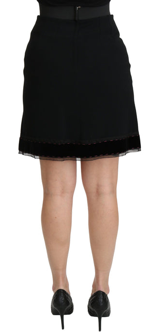 Elegant High-waist Black Skirt - Luxury for You