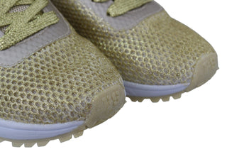 Exquisite Gold Polyester Sport Sneakers - Luxury for You