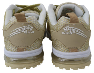 Exquisite Gold Polyester Sport Sneakers - Luxury for You