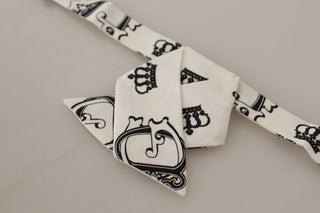 Elegant Silk Crown-patterned Bow Tie