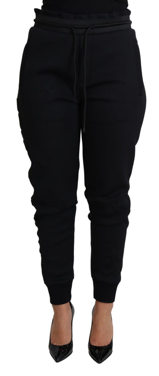 Elegant Black Jogger Trousers With Iconic Logo - Luxury for You