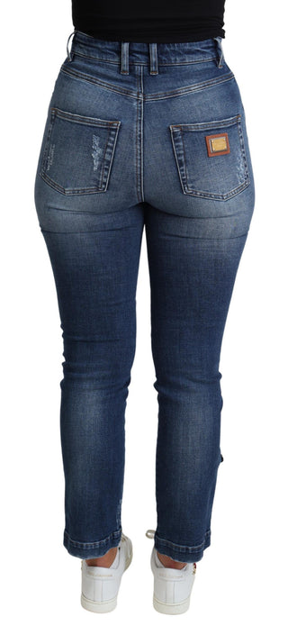 Embellished High Waist Skinny Denim Jeans - Luxury for You