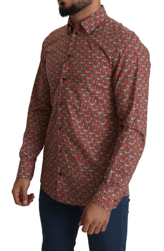 Elegant Red Martini Fit Cotton Shirt - Luxury for You