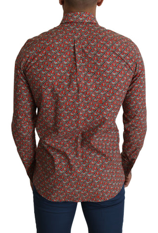 Elegant Red Martini Fit Cotton Shirt - Luxury for You