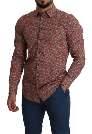 Elegant Red Martini Fit Cotton Shirt - Luxury for You