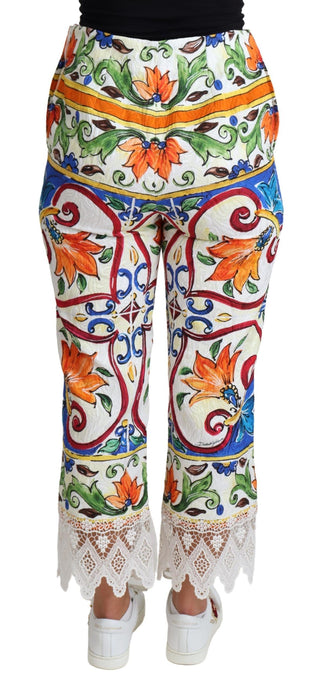 Majolica High Waist Cropped Trousers - Luxury for You