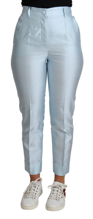 Elegant High-waisted Silk Trousers - Luxury for You