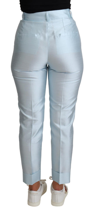 Elegant High-waisted Silk Trousers - Luxury for You