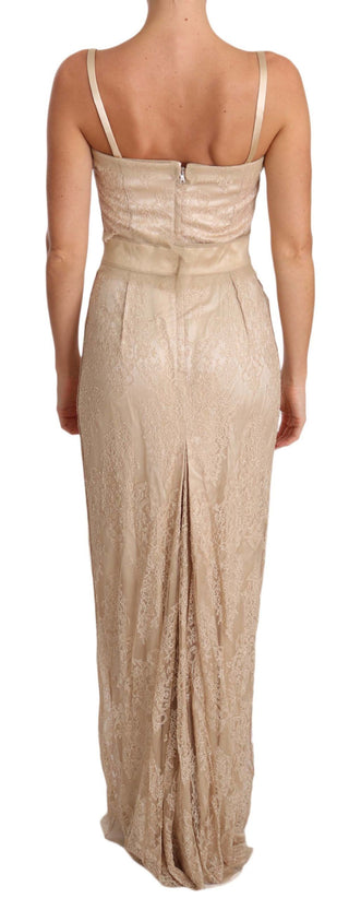 Elegant Beige Sheath Floor-length Dress - Luxury for You