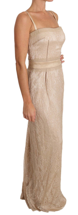 Elegant Beige Sheath Floor-length Dress - Luxury for You