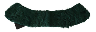 Elegant Lambskin Fur Scarf In Lush Green