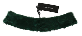 Luxurious Green Lambskin Scarf For Women