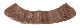 Elegant Beige Lambskin Scarf For Women