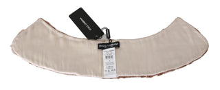 Elegant Beige Lambskin Scarf For Women