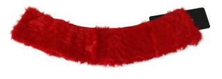 Elegant Red Lambskin Scarf