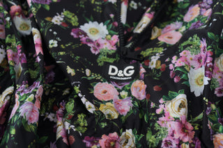 Elegant Floral Mini Dress With Logo Detail