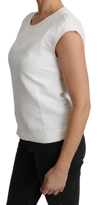 Elegant White Cotton Blend Blouse - Luxury for You