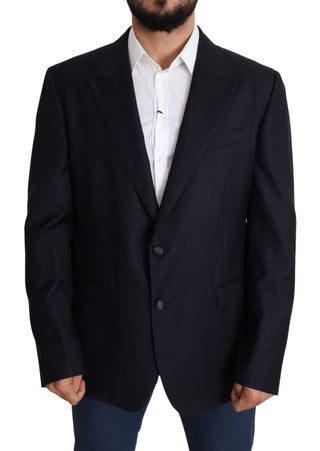 Elegant Black Virgin Wool Men's Blazer - Luxury for You