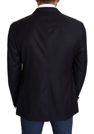 Elegant Black Virgin Wool Men's Blazer - Luxury for You