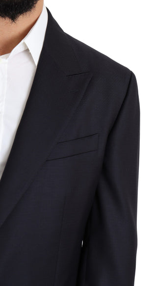 Elegant Black Virgin Wool Men's Blazer - Luxury for You