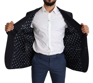 Elegant Black Virgin Wool Men's Blazer - Luxury for You