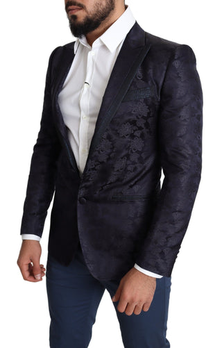 Elegant Silk Blend Martini Blazer In Blue - Luxury for You