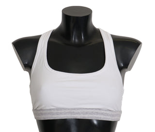 Elegant White Stretch Sport Bra - Luxury for You