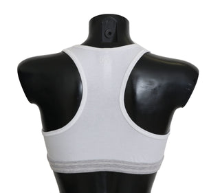 Elegant White Stretch Sport Bra - Luxury for You