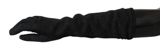 Elegant Mid-length Wool Gloves In Black - Luxury for You