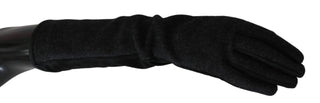 Elegant Mid-length Wool Gloves In Black - Luxury for You