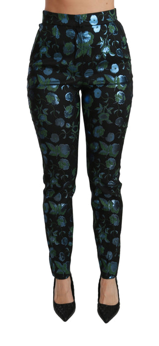 Floral High Waist Skinny Trousers - Luxury for You