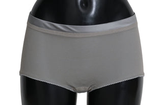 Shimmering Silver Stretch Cotton Underwear - Luxury for You