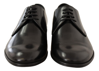 Elegant Black Leather Derby Shoes - Luxury for You