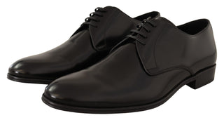 Elegant Black Leather Derby Shoes - Luxury for You